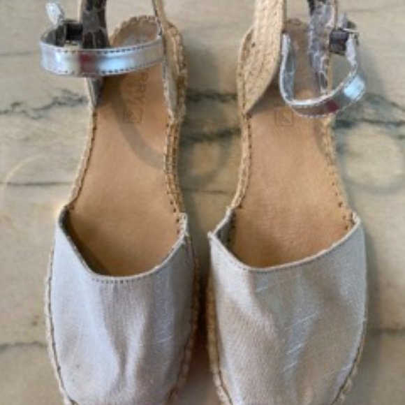 Sperry Espadrille Metallic silver sandals - Picture 2 of 4